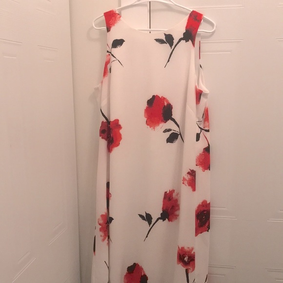 Frank Lyman DESIGN Red Sleeveless Flower Dress 🌺 - Picture 1 of 3